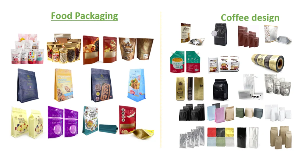Digital Printing Customized Laminated Plastic Packaging Bag Doypack Stand up Pouch Bag with Zipper Nut Packaging Bags