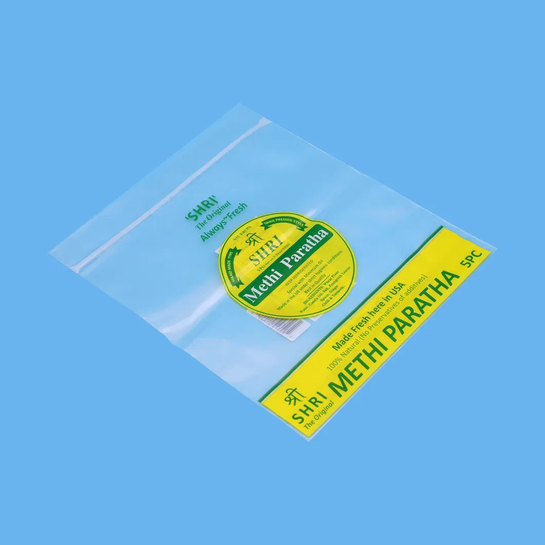 Factory Customized Food Grade Gravure Printed Single Layer 100% Biodegradable PE Bag with Zipper for Packaging Snack