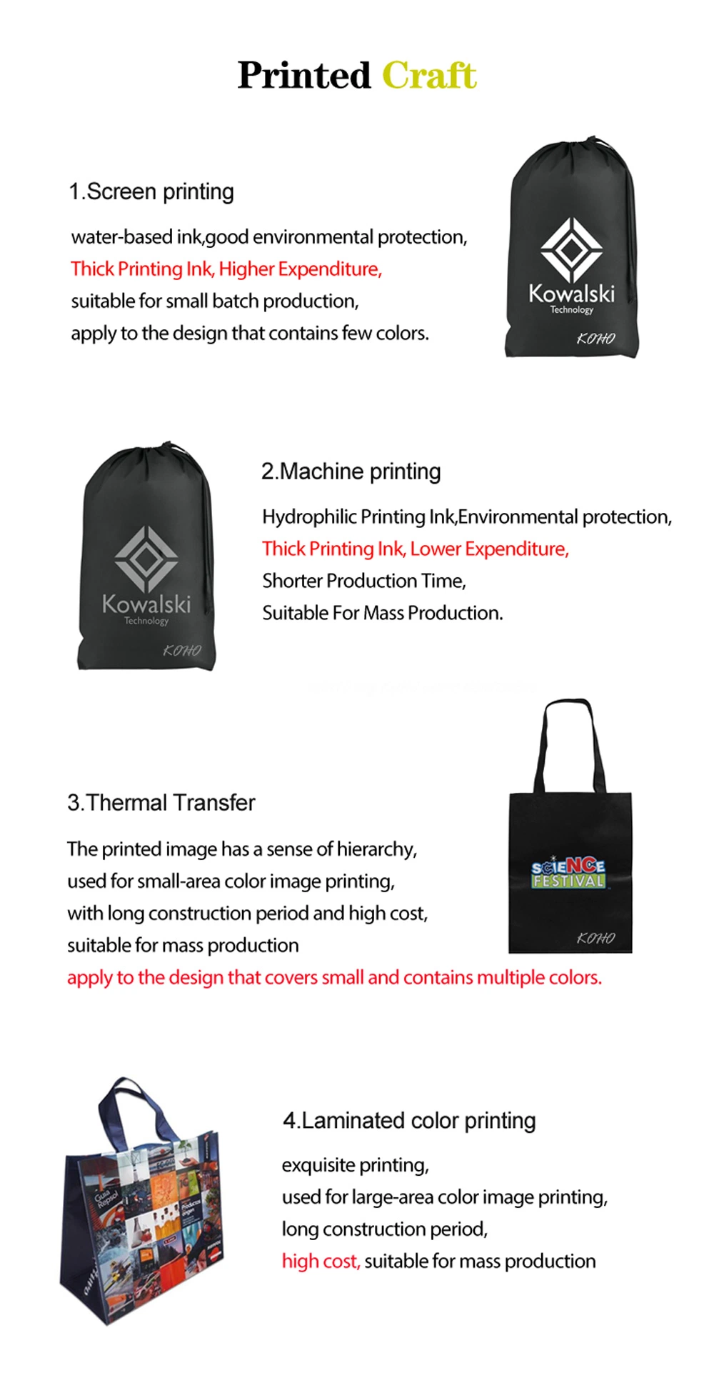 Promotional Print Eco Friendly Shopping Non Woven Bags Non Woven D Cut Bags