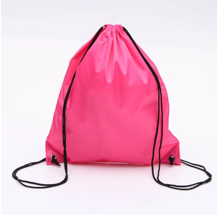 Colorful China Supplier Carry Eco Gift Bag Polyester Backpack Bag with Logo Eco Friendly Sport Drawstring Bag Shopping Bag