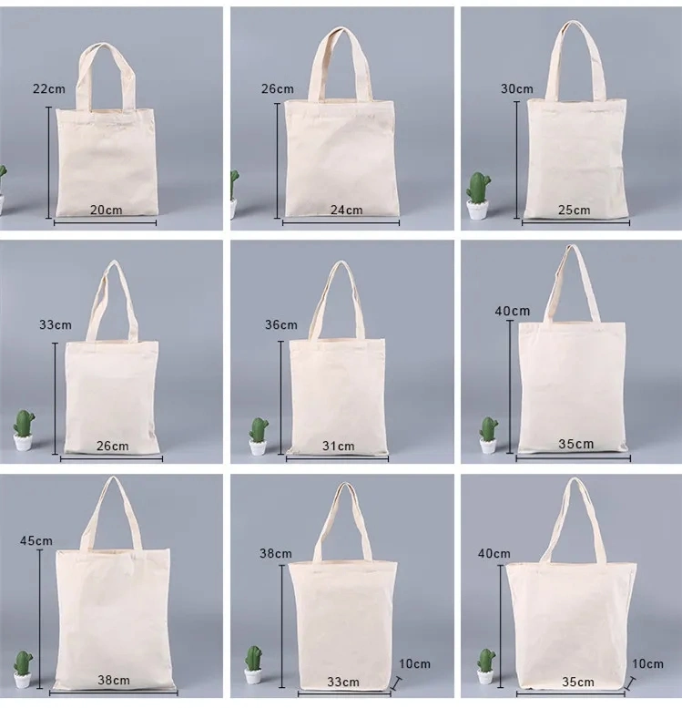 Custom Logo Size Printed Eco Friendly Reusable Plain Bulk Large Organic Cotton Canvas Grocery Shopping Tote Bag