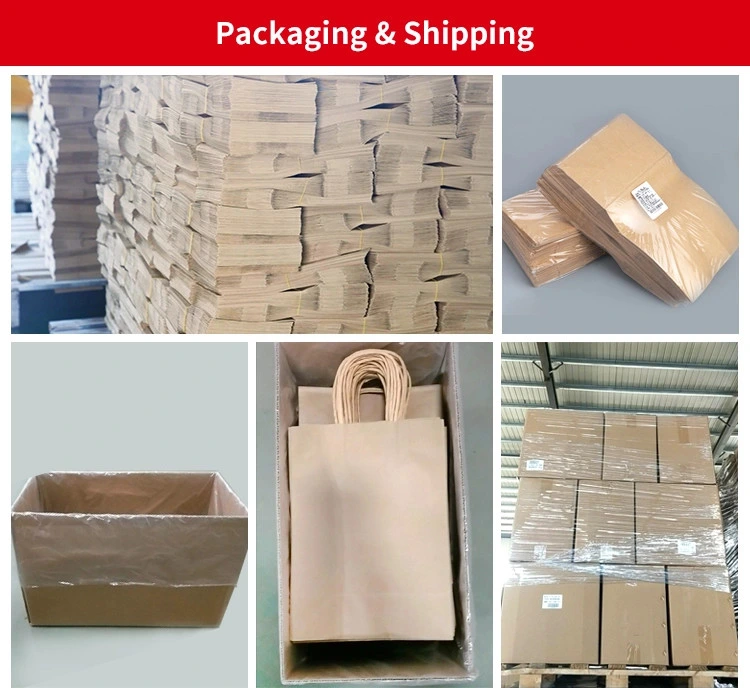 Wholesale Shopping Gift Garment Recycled Brown Kraft Paper Bags with Twisted Paper Handle