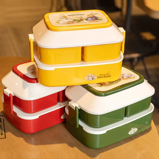 Yiwu Buying Sourcing Agent Food Storage Container 3 Compartment Plastic Lunch Bento Box for Kids