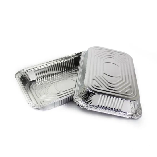 Thickened 500 800 1000ml Aluminum Foil Lunch Box Sliver/Golden Round Square Packaging Box with Lid Takeaway Aluminuim Food Container for Sushi Cake Bake